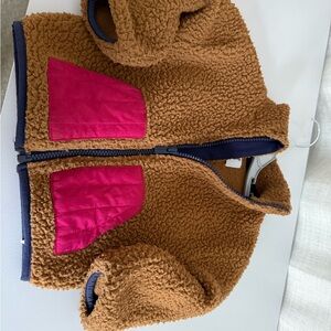 Old Navy Brown and Pink Fleece Jacket toddler girl